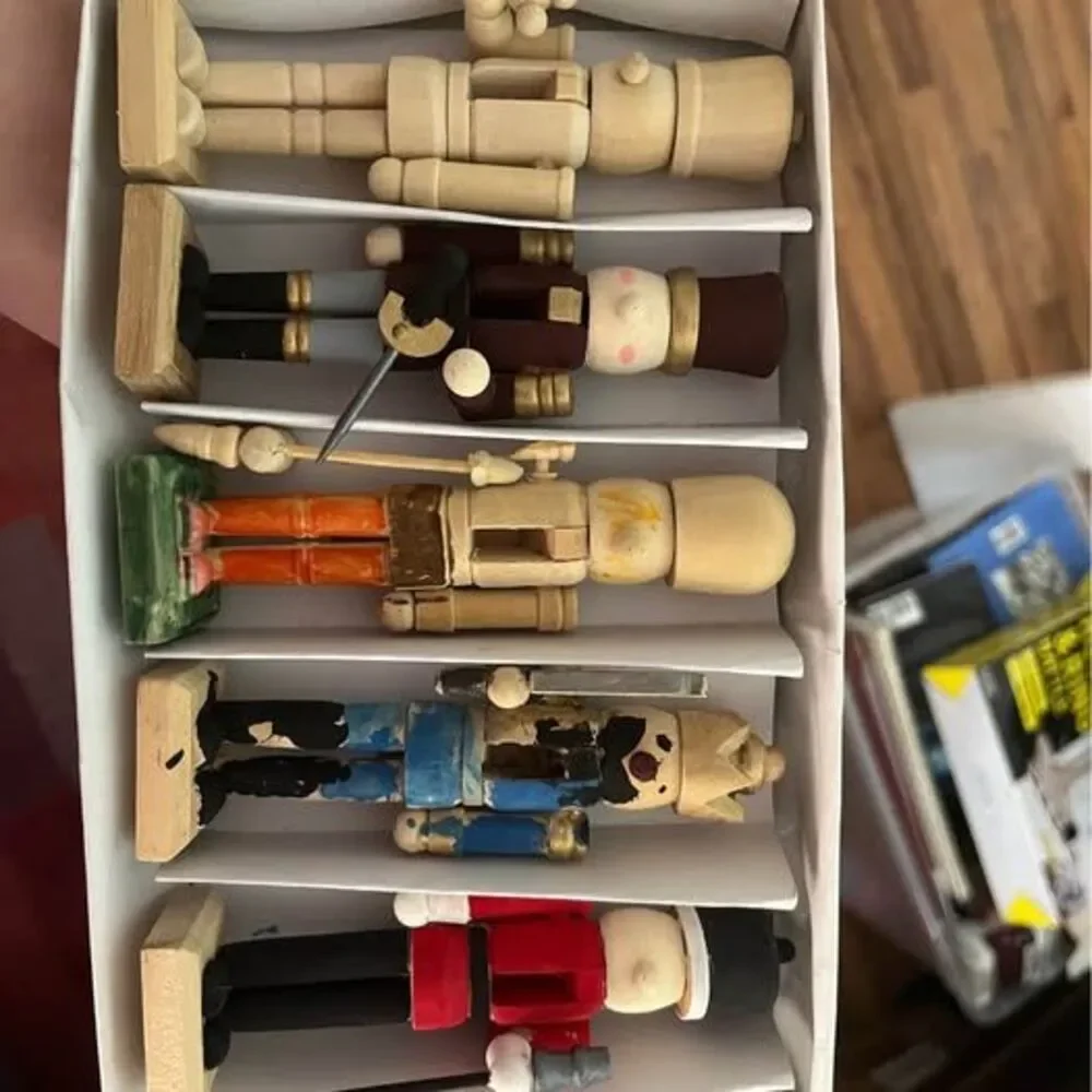 Set of 5 Wooden Nutcrackers for painting